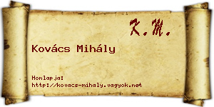 Kovács Mihály névjegykártya