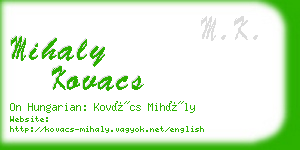 mihaly kovacs business card